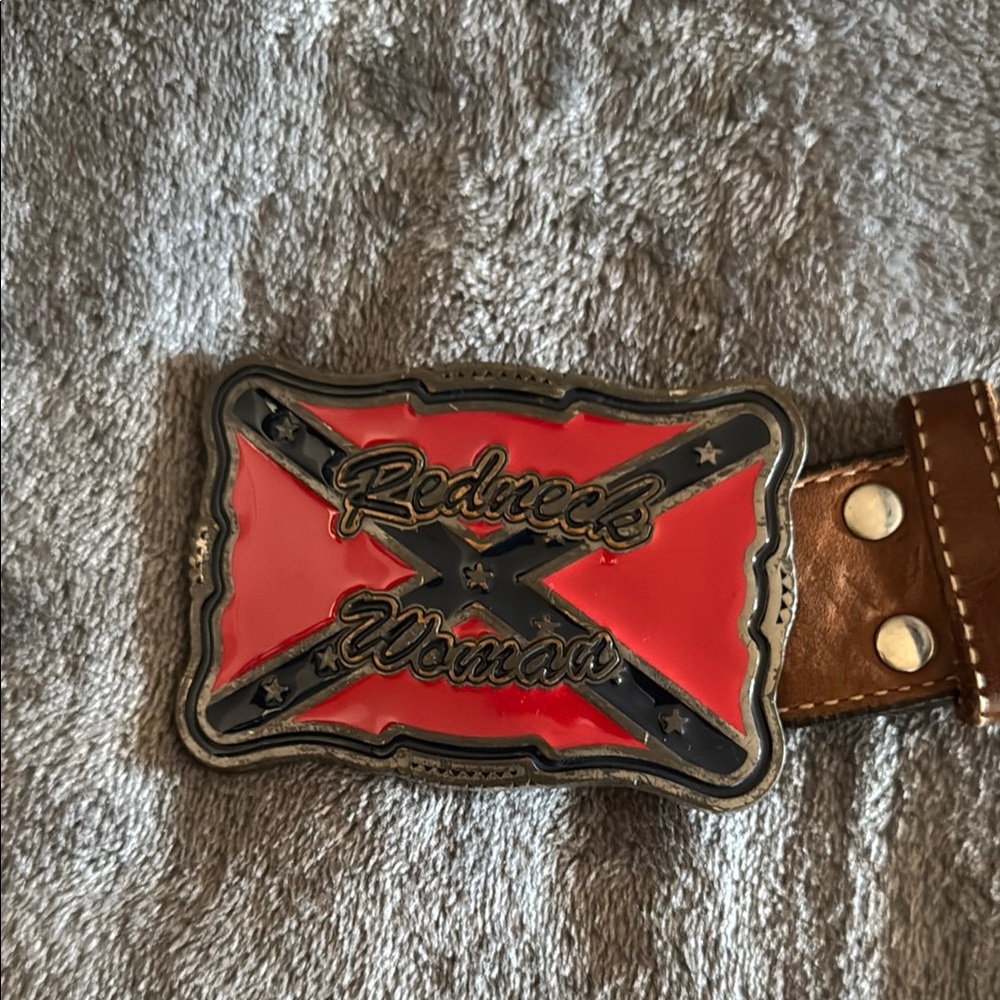 Red and Black Belt with buckle